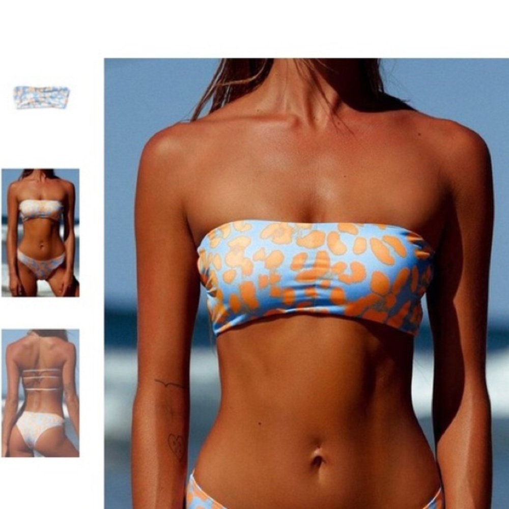 Blackbough Blue Splash Caged Bikini Top